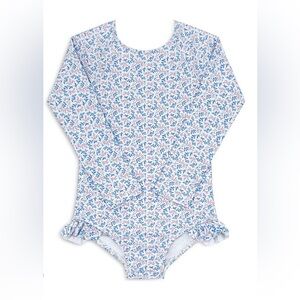 Minnow baby girls size 1 Briland Blue rash guard NWT